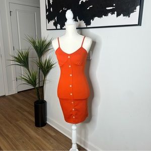 Florida Orange Sleeveless Summer Dress